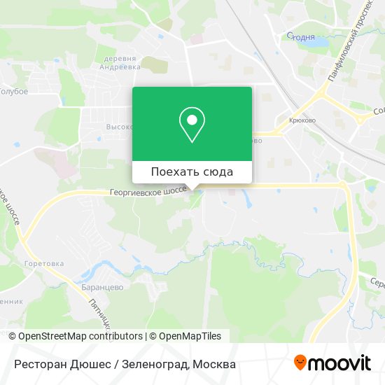 Карта Ресторан Дюшес / Зеленоград