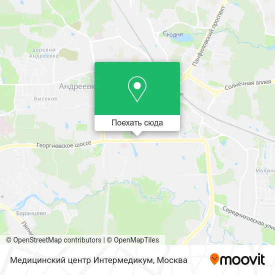 Карта Медицинский центр Интермедикум