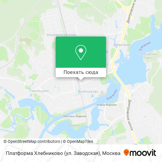 Карта Платформа Хлебниково (ул. Заводская)