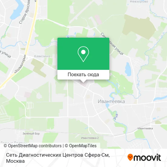 Карта Сеть Диагностических Центров Сфера-См