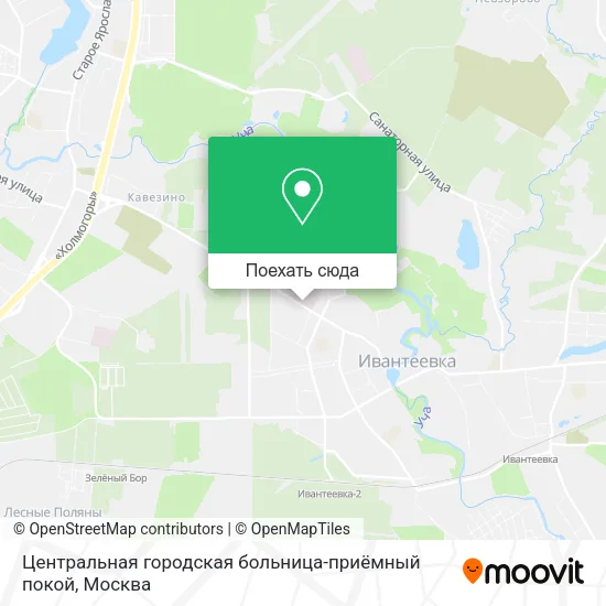 Карта Центральная городская больница-приёмный покой