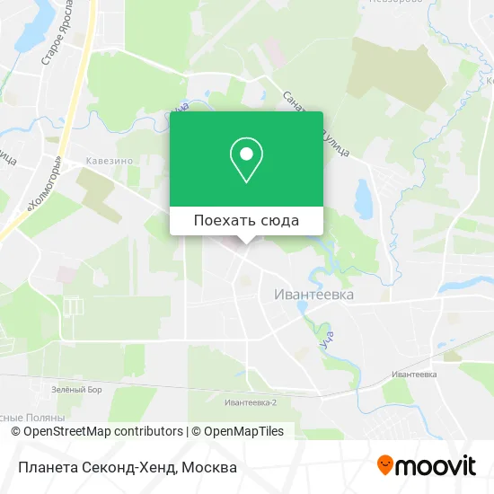 Карта Планета Секонд-Хенд