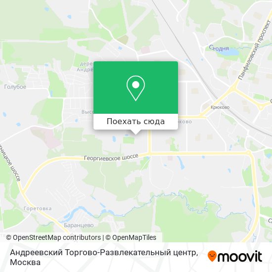 Карта Андреевский Торгово-Развлекательный центр