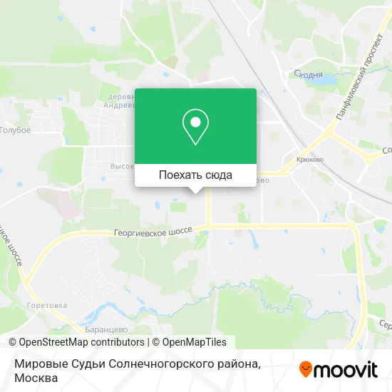 Карта Мировые Судьи Солнечногорского района