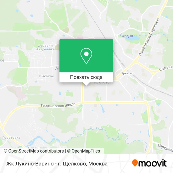 Карта Жк Лукино-Варино - г. Щелково