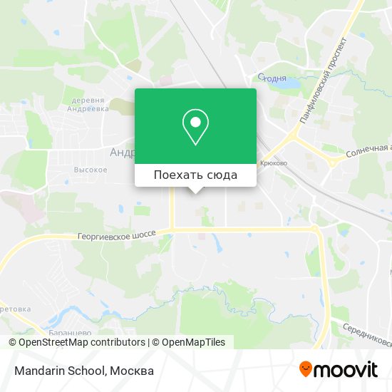Карта Mandarin School