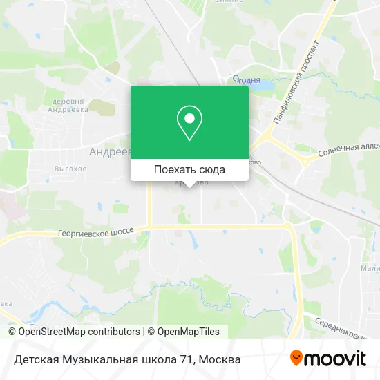 Карта Детская Музыкальная школа 71