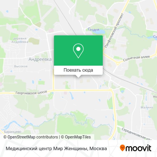 Карта Медицинский центр Мир Женщины
