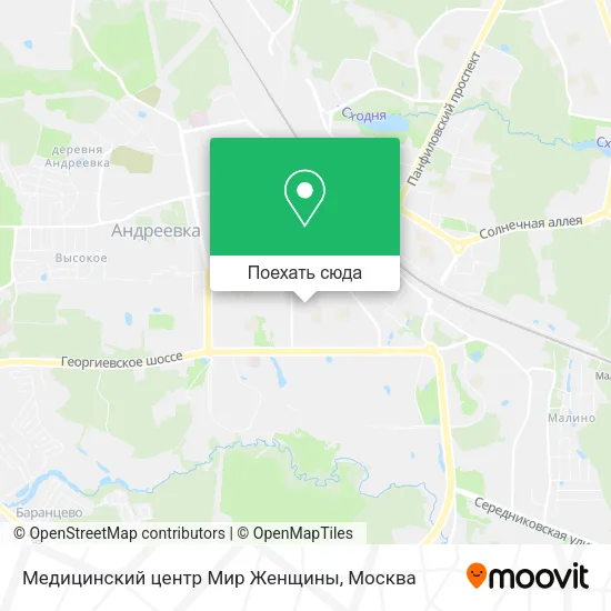 Карта Медицинский центр Мир Женщины