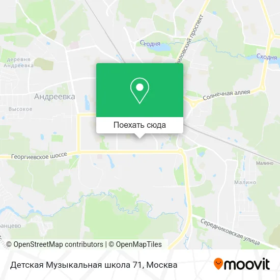 Карта Детская Музыкальная школа 71