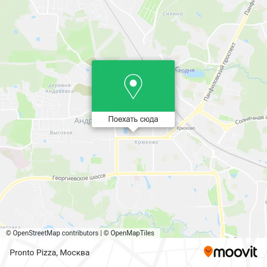 Карта Pronto Pizza