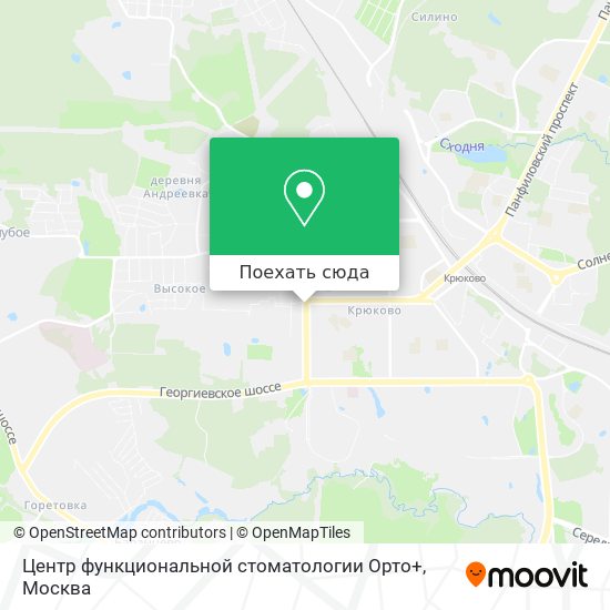 Карта Центр функциональной стоматологии Орто+