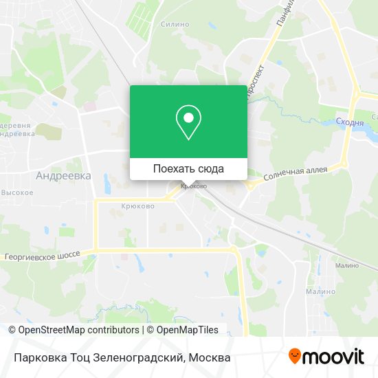 Карта Парковка Тоц Зеленоградский