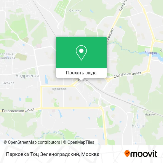 Карта Парковка Тоц Зеленоградский