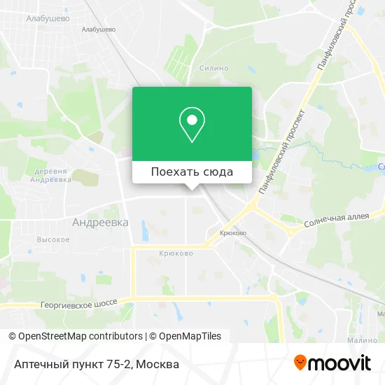 Карта Аптечный пункт 75-2