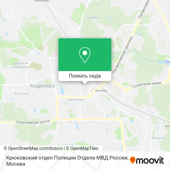 Карта Крюковский отдел Полиции Отдела МВД России