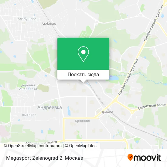 Карта Megasport Zelenograd 2
