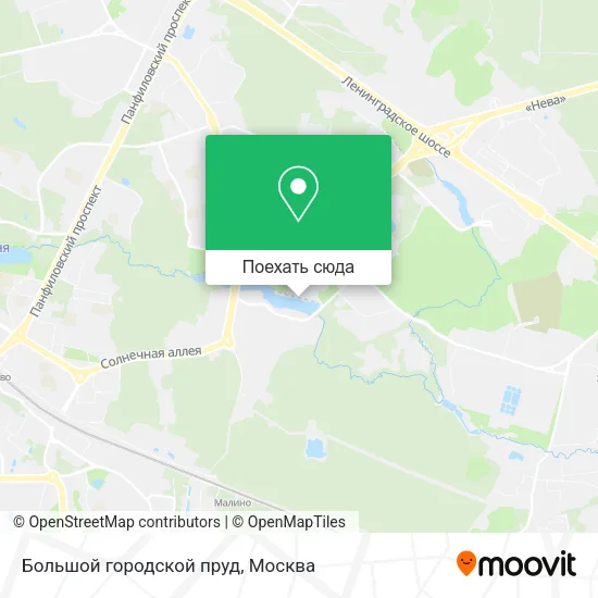Карта Большой городской пруд