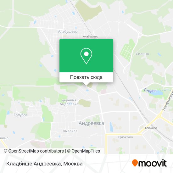 Карта Кладбище Андреевка