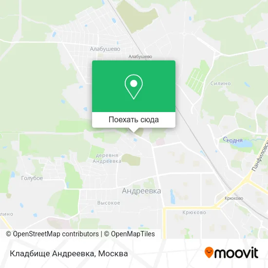 Карта Кладбище Андреевка