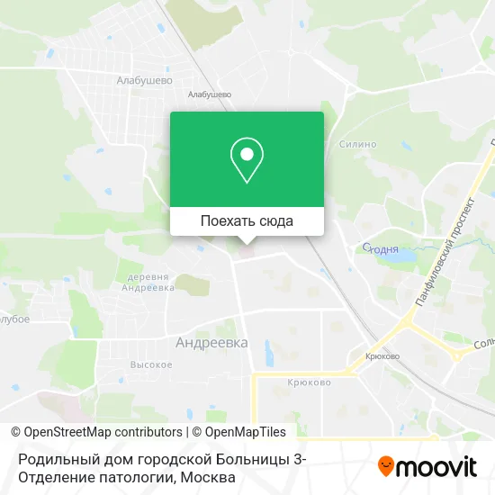 Карта Родильный дом городской Больницы 3-Отделение патологии