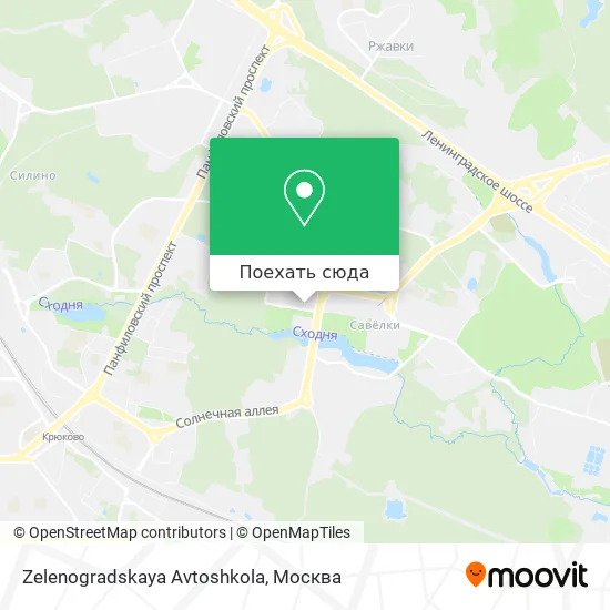 Карта Zelenogradskaya Avtoshkola