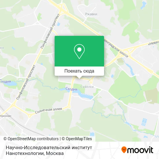 Карта Научно-Исследовательский институт Нанотехнологии