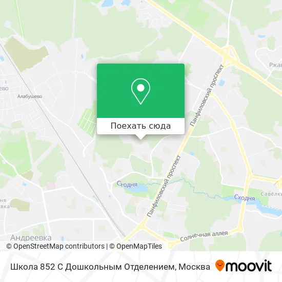 Карта Школа 852 С Дошкольным Отделением