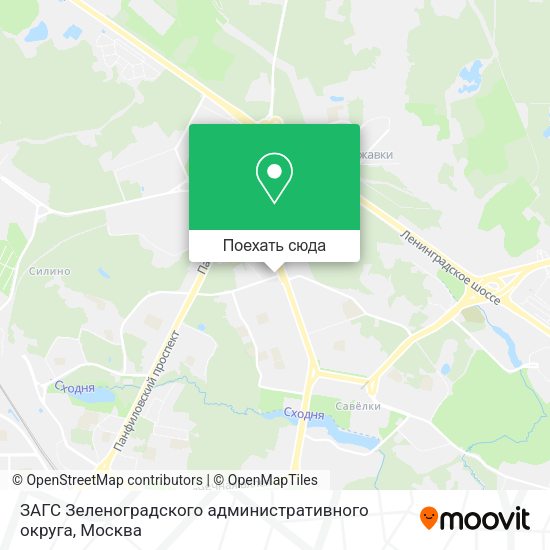 Карта ЗАГС Зеленоградского административного округа
