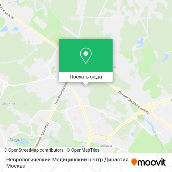 Карта Неврологический Медицинский центр Династия