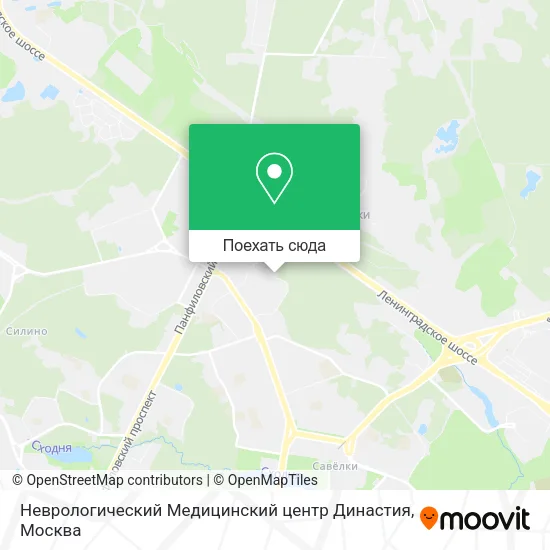 Карта Неврологический Медицинский центр Династия