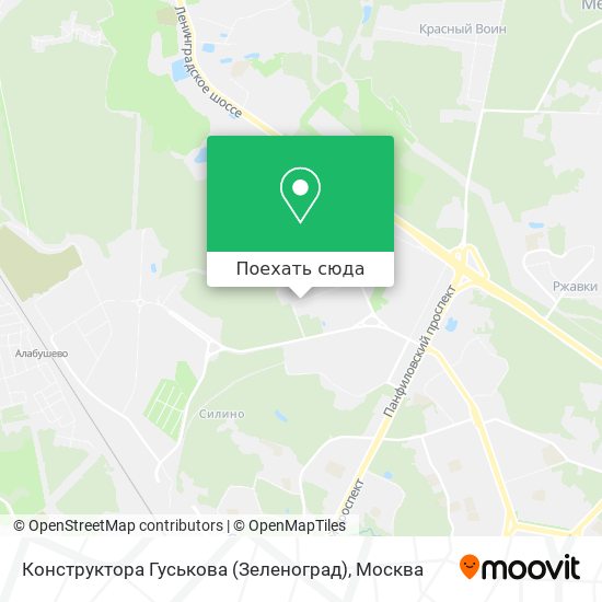 Карта Конструктора Гуськова (Зеленоград)