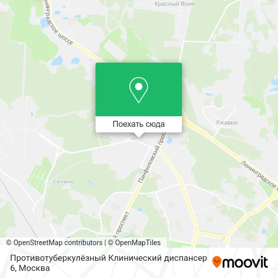 Карта Противотуберкулёзный Клинический диспансер 6