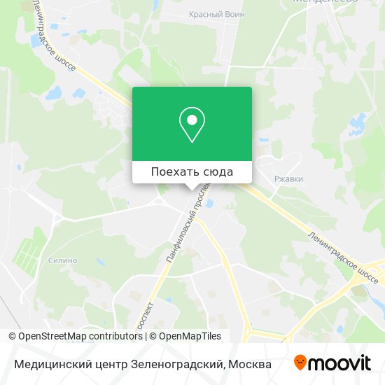Карта Медицинский центр Зеленоградский