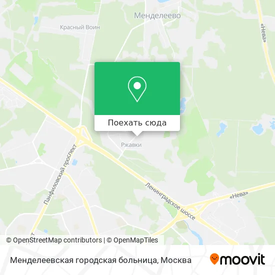 Карта Менделеевская городская больница