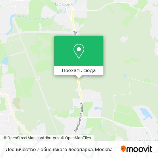 Карта Лесничество Лобненского лесопарка
