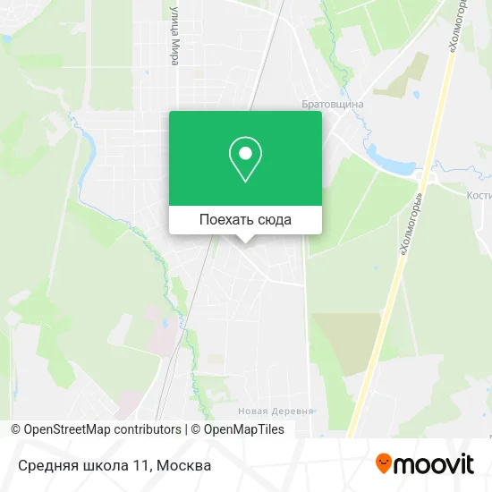 Карта Средняя школа 11