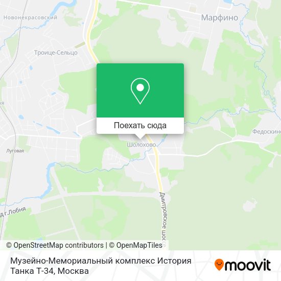 Карта Музейно-Мемориальный комплекс История Танка Т-34