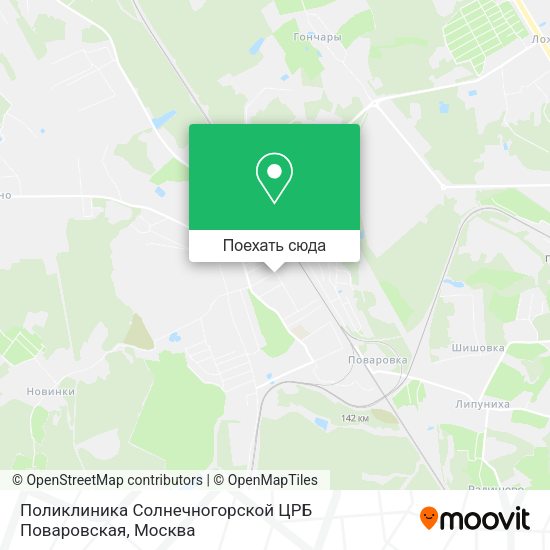 Карта Поликлиника Солнечногорской ЦРБ Поваровская