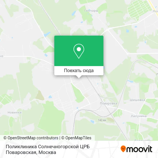 Карта Поликлиника Солнечногорской ЦРБ Поваровская