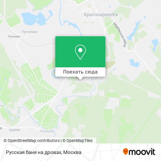 Карта Русская баня на дровах