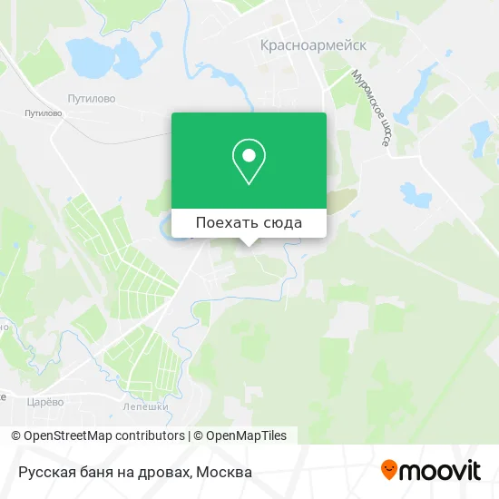 Карта Русская баня на дровах
