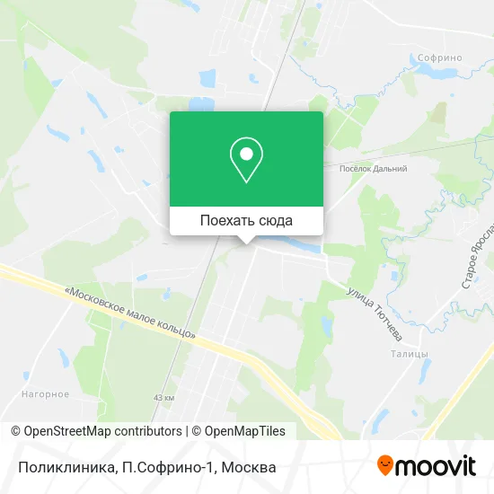 Карта Поликлиника, П.Софрино-1