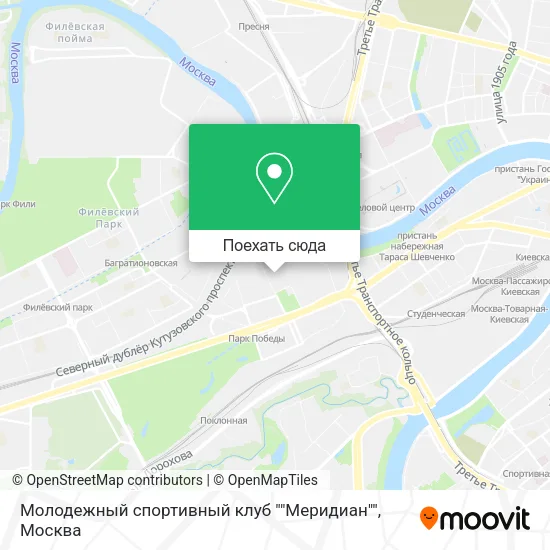 Карта Молодежный спортивный клуб ""Меридиан""