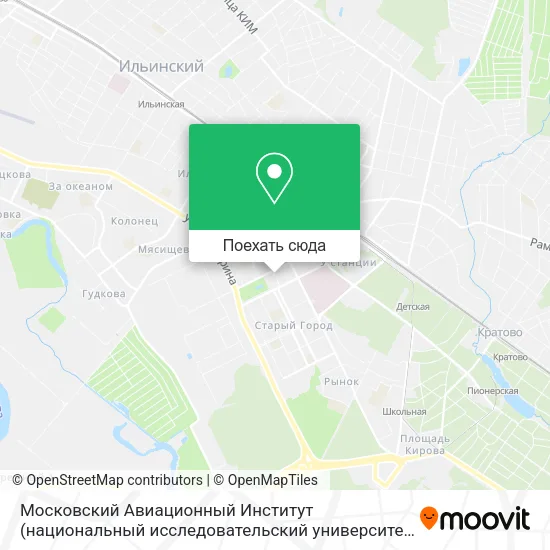 Карта Московский Авиационный Институт (национальный исследовательский университет) Факультет 'Стрела'