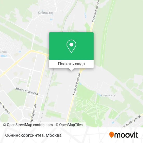 Карта Обнинскоргсинтез