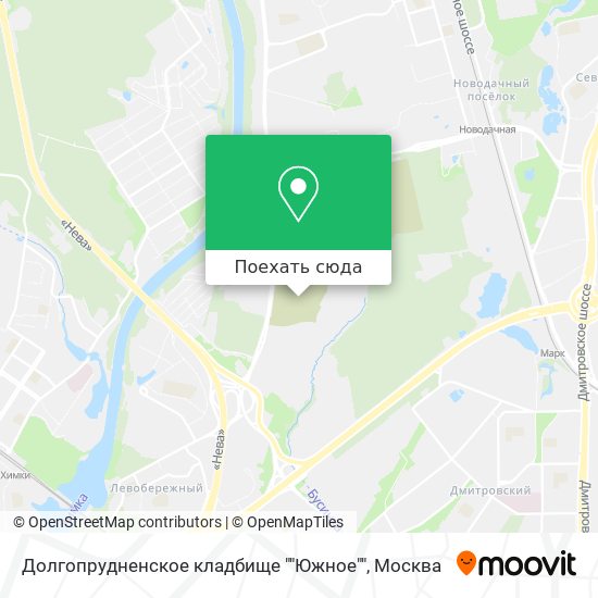 Карта Долгопрудненское кладбище ""Южное""