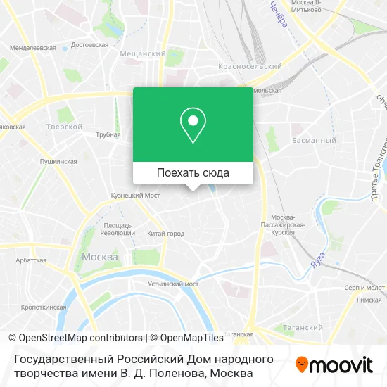 Карта Государственный Российский Дом народного творчества имени В. Д. Поленова
