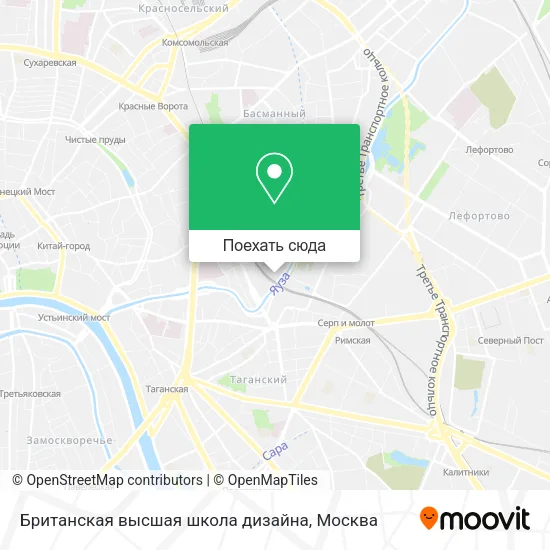 Карта Британская высшая школа дизайна
