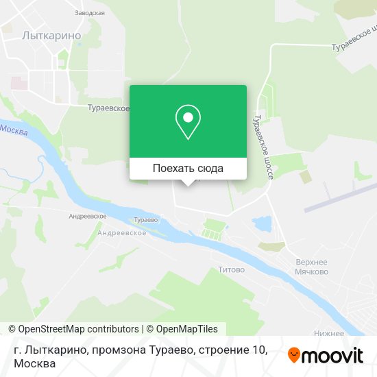 Карта г. Лыткарино, промзона Тураево, строение 10